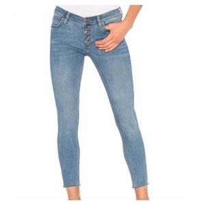 Free people Reagan raw hem skinny light wash jeans